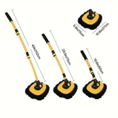 Coofbe Profesyonel Eğimli Teleskopik Mikrofiber Araç Yıkama Fırçası Kuru Islak Oto Yıkama Fırçası - 12