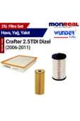 Monreal 3 Crafter 2.5 TDI Dizel (2006-2011) Filtre Seti (Hava-Yağ-Yakıt) - -WUNDER - 1