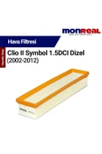 Monreal A Clio II Symbol 1.5 DCI (2002-2012) Filtresi (Hv) - - 1
