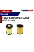 Monreal 2 Focus 1.6TDCI Dizel EURO5 015 Sonrası Filtre Seti (Hava-Yağ)- - 1