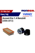 Monreal 2 Accent Era 1.4 Benzinli 006-01 Filtre Seti (Hava-Yağ) -  -WUNDER - 1