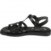 VENÜS 20980208 HAFİF DÜZ TABAN KADIN DERİ SANDALET - 3