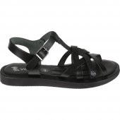 VENÜS 20980208 HAFİF DÜZ TABAN KADIN DERİ SANDALET - 6