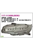 DEPO 1171136RMLDEM2 Dpo- Far Sağ Honda Cıvıc 2016 - Sedan Led... - 1