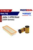 Monreal 2 Jetta 1.6 TDI Dizel (009 Sonrası) Filtre Seti (Hava-Yağ) - MANN - 1