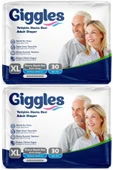 GİGGLES Hasta Bezi Yetişkin Bel Bantlı Tekstil Yüzey Ekstra Büyük (XL) 60 Adet (2PK*30) thumbnail 1