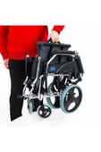 COMFORT PLUS Ky863labj-a12 Alüminyum Transfer Özellikli Refakatçı Frenli Hafif Tekerlekli Sandalye (FÜME) thumbnail 8