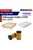 Monreal 3P Crafter 2.0 TDI 2011-2016 Filtre Seti (Hava-Yağ-Polen) - -WUNDER - 1