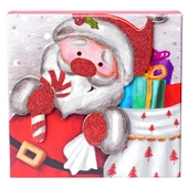 Yılbaşı Noel Baba Motifli Hediye Kutusu 19x9 cm - 1
