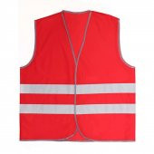 Bestguard İşçi Tipi Reflektörlü Kırmızı İkaz Yeleği 5 ADET - 1