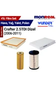 Monreal 4 Crafter 2.5 TDI Dizel (2006-2011) Filtre Seti (Hava-Yağ-Yakıt-Polen) - -WUNDER - 1