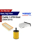 Monreal 3 Caddy 1.9 TDI Dizel (2004-2010) Filtre Seti (Hava-Yağ-Polen) - - 1