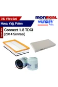Monreal 3 Ford Connect 1.8 TDCI 2002-201 Filtre Seti (Hava-Yağ-Polen) - -WUNDER - 1