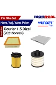 Monreal 4 Courier 1.5 Dizel 2021 Sonrası Filtre Seti (Hava-Yağ-Yakıt-Polen)  - -WUNDER - 1