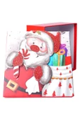 Yılbaşı Noel Baba Motifli Hediye Kutusu 15x7 cm - 6