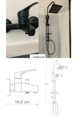armour armatür Siyah Banyo Batarya Seti - 1