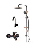 armour armatür Siyah rose banyo bataryası seti - 1