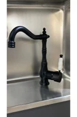 armour armatür lüks lavabo bataryası siyah rustik lavabo bataryası - 1