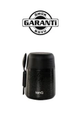 Ömür Boyu Garantili Bento Paslanmaz Çelik Yemek-Mama Termosu Titan Black 0.50 Lt- (17 Oz) - 2