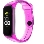Samsung Galaxy Fit 2 R220 Uyumlu Transparan Şeffaf Silikon Kordon thumbnail 5