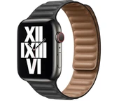 Apple Watch 5 6 7 8 9 Ultra 42 44 45mm Uyumlu Leather Link Kordon thumbnail 6