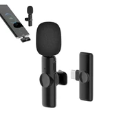 K11 Type-C Android Youtube Tiktok Yayın Kablosuz Yaka Mikrofonu thumbnail 2