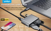 Type-C 4 in 1 4k HDMI VGA Usb 3.0 Type-C Şarj Girişli Adaptör thumbnail 7