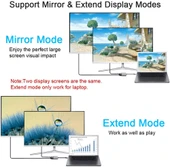 Type-C 4 in 1 4k HDMI VGA Usb 3.0 Type-C Şarj Girişli Adaptör thumbnail 4