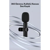 K11 Type-C Android Youtube Tiktok Yayın Kablosuz Yaka Mikrofonu thumbnail 6