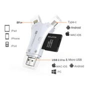 Type-C iPhone Micro Usb Kart Okuyucu SD Multi 4in1 thumbnail 2