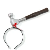 Nessiworld  Kafaya Saplanmış Kahverengi Saplı Çekiç Şaka Tacı thumbnail 1