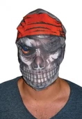 Nessiworld Kafaya Tam Geçmeli Bez Korsan Maskesi - Streç Korku Maskesi - 3D Baskılı Maske Model 4 - 2