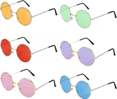 Nessiworld  Renkli Lennon Retro İmaj Gözlükleri 6 Renk 6 Adet thumbnail 1