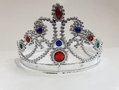 Nessiworld  GümüşRenkPlastikPrensesTacıKraliçeTacı60cm thumbnail 3