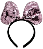 Nessiworld    Renk Değiştiren Pullu Payetli Fiyonk Parti Tacı Pembe Gümüş Renk 20x16 cm thumbnail 2