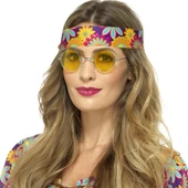 Nessiworld  Yuvarlak Cam John Lennon Tarzı Hippi Gümüş Çerçeveli Sarı Gözlük - 1