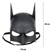 Nessiworld  Siyah Renk Çocuk Boy Arkadan Lastikli Batman Maskesi A Kalite  20x14 cm - 1