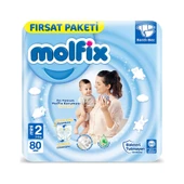 Nessiworld  Molfix Bebek Bezi Fırsat Paketi 2 Beden 3-6 Kg 80 Adet thumbnail 1