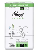 Nessiworld   Natural Bebek Bezi 2'Li Fırsat Paketi 5 Beden 58 Adet - 1
