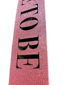 Nessiworld  Pembe Üzeri Siyah Kalın Bride To Be Yazılı Simli Işıltılı Kuşak Kemer 10x80 cm thumbnail 3