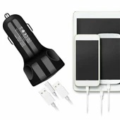 3 Usb Qualcomm Quick QC 3.0 7A Hızlı Araç Şarj Aleti Cihazı - 5