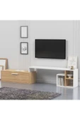 Lagomood KARAMEL TV Ünitesi Beyaz Meşe - 5