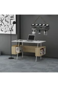 Lagomood Ironi Çalışma Masası Beyaz Meşe - 5