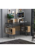 Lagomood I?rony Plus Çalışma Masası Antrasit Meşe - 2