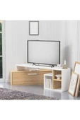Lagomood KARAMEL TV Ünitesi Beyaz Meşe - 1