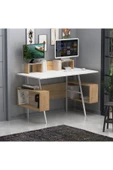 Lagomood I?rony Plus Çalışma Masası Beyaz Meşe - 2