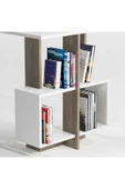 Lagomood Side Çalışma Masası Beyaz  Ceviz - 4