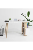 Lagomood Side Çalışma Masası Beyaz  Meşe thumbnail 2