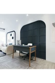 Lagomood Zenith Çalışma Masası Kitaplık Takım 120cm Antrasit Ceviz - 1