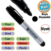 Koli Kalemi Suya Dayanıklı Kalıcı Çıkmaz İşaretleme Markalama Siyah Kalem Metal Cam Çuval Folyo - 1